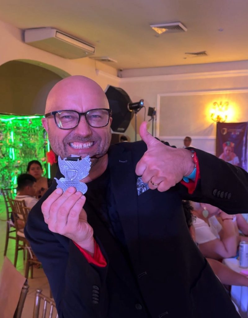 Maciek Lyko with medal