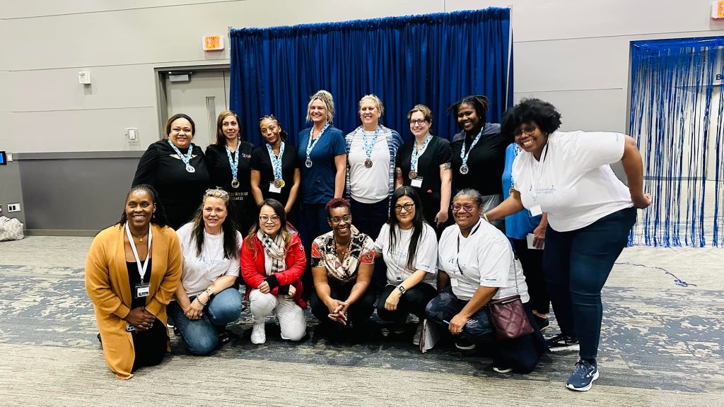 Group photo of Michigan massage championship